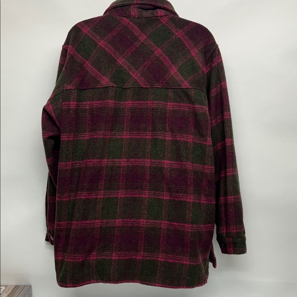 Ashley By 26 International Plaid Utility Jacket - Pink and Green xl - Picture 5 of 6